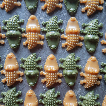 Vegetable & Peanut Butter Crocodiles